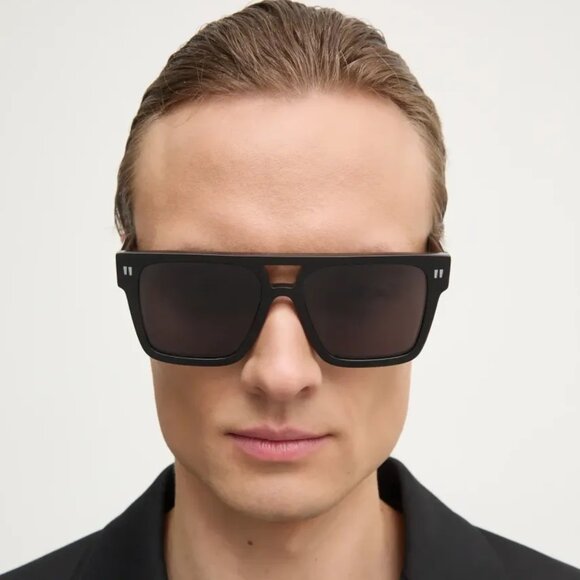 Off-White Men Sunglasses Black Grey Square OERI133 SPRINGFIELD 100 NEW AUTHENTIC - Picture 10 of 12